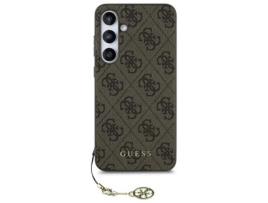 Capa para Samsung Galaxy S24 GUESS Pele Sintética Rígida Castanho