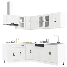 vidaXL 11 peças armário de cozinha conjunto Lucca branco