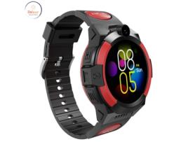 IWEAR Lt32 Durável 4G Sim Gps Rastreamento Ip67 Relógio Infantil e Chamada Telefônica com Câmera de Bate-Papo Preto/Vermelho