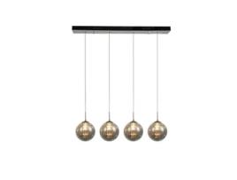 Suspenso Vidro Cinza 70 Cm G9 Lustre Mesa de Jantar Ajustável 4 Lâmpadas Coloridas para Cozinhas NETTLIFE