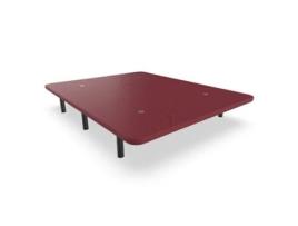 Base para Cama Patas Altura Barras Transversales Tejido Fabricado NALUI Aço Vermelho (190x90x30cmcm)