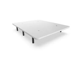 Base para Cama Patas Altura Barras Transversales Tejido Fabricado NALUI Aço Branco (190x90x30cmcm)