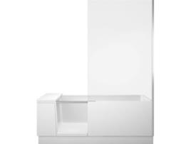 Duche Banheira com Porta Versão de Nicho Vidro Direito Durocast Plus Branco Mate 700455000000000 DURAVIT