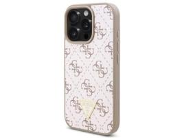 Capa para iPhone 16 Pro Max GUESS Pele Sintética Rígida Branco