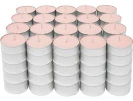 Velas de chá perfumadas | Pack de 100 | Velas tealight | 4,5 horas de duração | Aroma de morango com nata COM-FORT HOUSE.