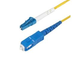Cabo de fibra ótica simplex Lc para Sc Upc Os2 Monomodo 10M 9/125?m 40G/100G Cabo resistente à curvatura de baixa perda de inserção STARTECHCOM