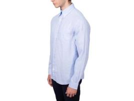 T-Shirt de Homem BROOKS BROTHERS Mens Button Down Linho Azul (XL)