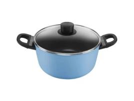 Panela BALLARINI com Tampa 24 Cm Azul Alumínio Revestimento Antiaderente Keragloss