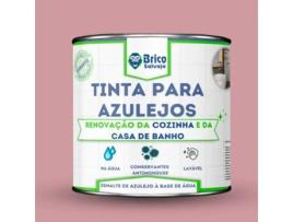 Tinta para azulejos COR ROSA-PÓ SATINADO 4 L BRICOSALVAJE, Conservante anti-mofo, fácil aplicação