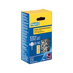 Caixa de rebites RAPID Ø4X10MM ALUMÍNIO 500 UNIDADES