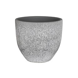 Vaso de cerâmica HESTIA 25CM CINZA GRANITO