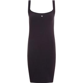 Calvin Klein Jeans Vestido Curto Sem Mangas Soft Rib Fit&flare