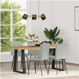vidaXL Cadeiras de jantar 4 pcs veludo cinzento-claro