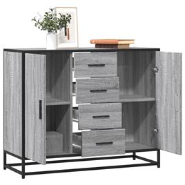 vidaXL Aparador 92x35x76 cm derivados de madeira cinzento sonoma