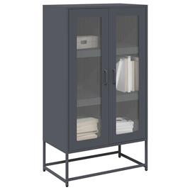 vidaXL Aparador alto 68x39x123 cm aço antracite