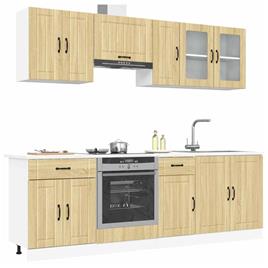 vidaXL 8 peças armário de cozinha conjunto Kalmar sonoma carvalho