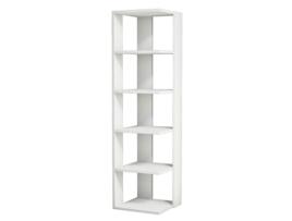 Estante Corner Aglomerado de Melamina Branco 41,8X41,8X160,8 Cm EPIKASA