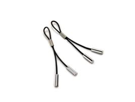 Crave - Borlas de Cuero para Pezones - Negro y Plata
