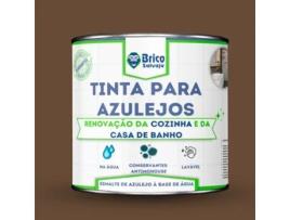 Tinta para azulejos TABACO BRILHANTE 4 L BRICOSALVAJE, Conservante anti-mofo, fácil aplicação