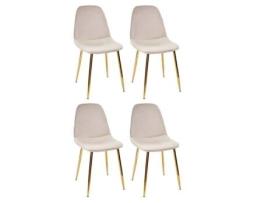 Conjunto de 4 Cadeiras de Design 'Royal' 86Cm Taupe Preço Paris PARIS PRIX