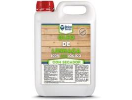 Óleo de Linhaça com Secador para Madeira 1 L BRICOSALVAJE Tijolo Terrazzo Telhado Aplicação Fácil 100% Amigo Do Ambiente