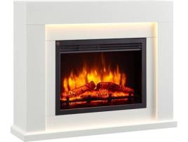 Lareira Elétrica BALDERIA com Pés Hikaru Branco