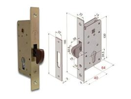 Fechadura de Gancho Q/M Ent. 60 Mm WELKA Montagem Saliente Aço Chaveado