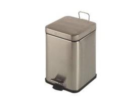 Balde com pedal quadrado PP1214CS 14,5 l aço inoxidável acetinado MEDICLINICS