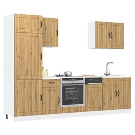 vidaXL 7 peças armário de cozinha conjunto Kalmar carvalho artisiano