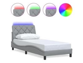 Estrutura de cama VIDAXL Cinzeto Tecido (80x200 cm)