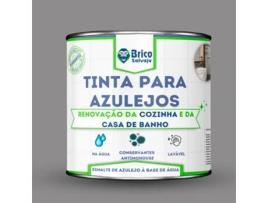 Tinta para azulejos CINZENTA QUENTE SATINADO 750 ML BRICOSALVAJE, Conservante anti-mofo, fácil aplicação