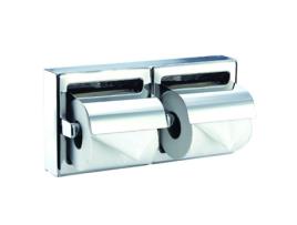 AI0320CS Porta-rolos duplo com tampa Aço Mate MEDICLINICS