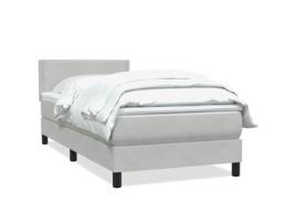 Cama box spring VIDAXL Cinzeto Veludo (80x210 cm)