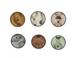 Conjunto de 6 Pratos Boêmios a Chaise Longue Multicolorido LA CHAISE LONGUE