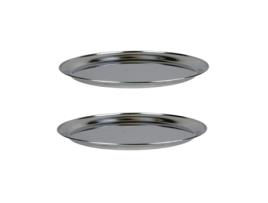 2 travessas de frutos do mar em aço inox Ø 36 cm CHEVALIER DIFFUSION