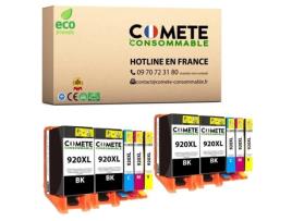 920Xl Pacote de 10 Cartuchos de Tinta Hp 920 Xl Compatíveis para Cartuchos Hp 920Xl Officejet e Officejet Pro COMETE CONSOMMABLE