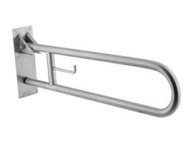 Barra dobrável BG0850CS com suporte de rolo em aço inoxidável acetinado MEDICLINICS
