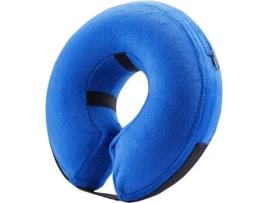 BENCMATE Colar Inflável Protetor para Cães e Gatos Colar de Recuperação em Cone Suave que não Bloqueia a Visão