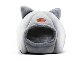 Cama para Gatos e Cães Macia e Aconchegante Cinza MEOIRUERY