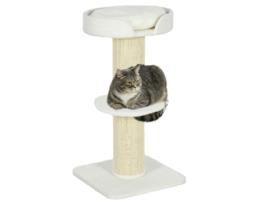 Arranhador para Gatos Aglomerado de Madeira Poliéster e Sisal Cor Beige 45X45X91 Cm PAWHUT