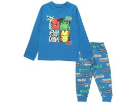 Pijama de Criança VINGADORES Algodão Azul (XS)