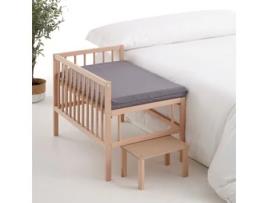 Cama de Madeira Elevada para Animais de Estimação com Escada e Colchão Viscoelástico. 2 Alturas Faunatic Ortoflex