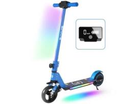 Trotinetes Elétricas E-RIDES S5 Azul para Criança- Vel.Máxima14 KM/H- Autonomia 8 km- Dobrável- Tela LED- Luz Do Pedal