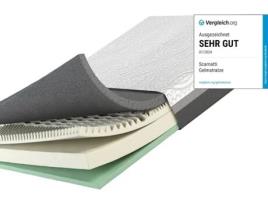 Colchão de Espuma Altura Fria Memória Zonas Viscoelásticas Gel Fresco Chá Carvão SCARNATTI Branco (160x200cm)