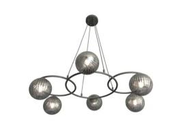 Candeeiro Suspenso Libra Metal Preto 88X88X140 Cm EPIKASA