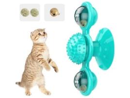 Brinquedo para Gato Moinho de Vento Brinquedo Interativo para Gato Brinquedo para Mesa Giratória de Moinho de Vento Lago Azul ONEVER