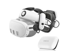 Acessórios Compatível com Meta Quest 3 Head Air Conditioning 10000Mah Hot-Swappable Battery Pack BOBOVR S3 Pro Super Strap Vr