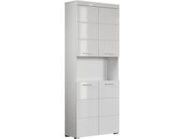 Coluna dupla AMANDA - 4 portas + 1 nicho - 73 x 31 x 190 cm - Branco TRENDS INTERNATIONAL