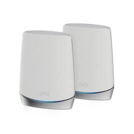 Orbi WiFi6 router sem fios Gigabit Ethernet Tri-band (2,4 GHz / 5 GHz / 5 GHz) Aço inoxidável, Branco