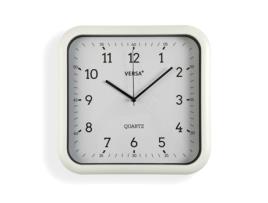 Relógio de Parede VERSA Branco Plástico Quartzo 3,5 X 28,5 X 29,5 Cm